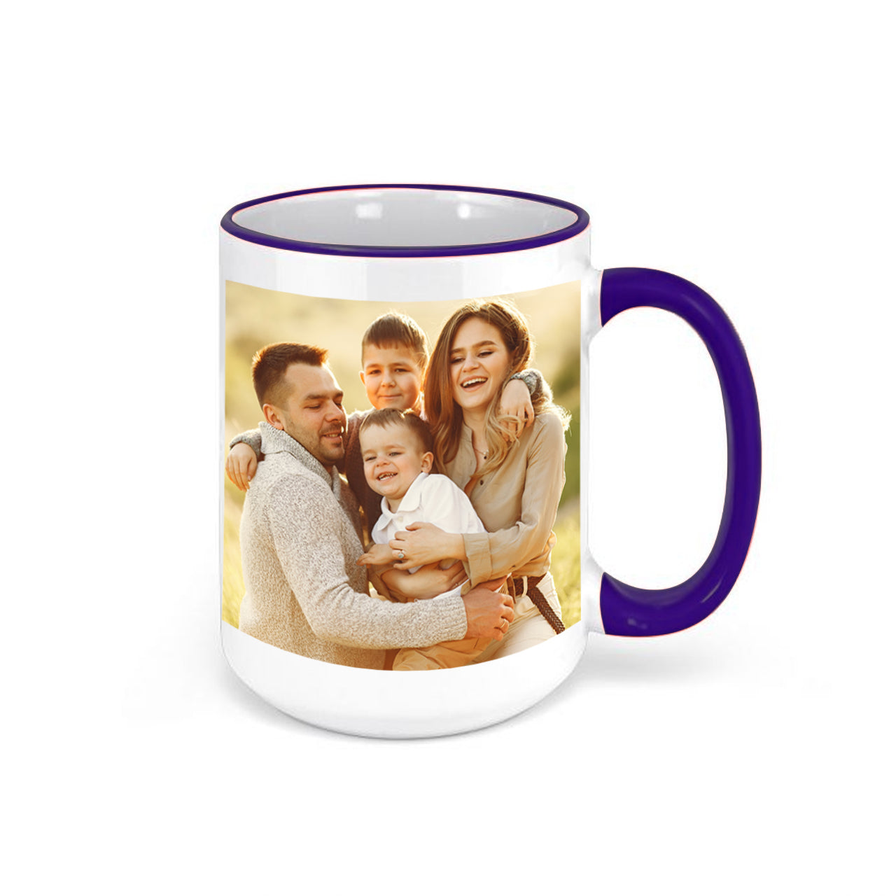 15oz-customized-blue-rim-handle-coffee-mug-with-custom-photo-text