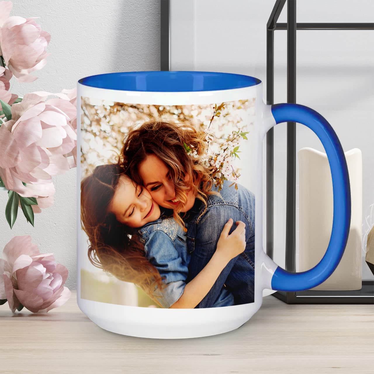 15oz-blue-inside-handle-color-custom-coffee-mug-with-photo-text-logo